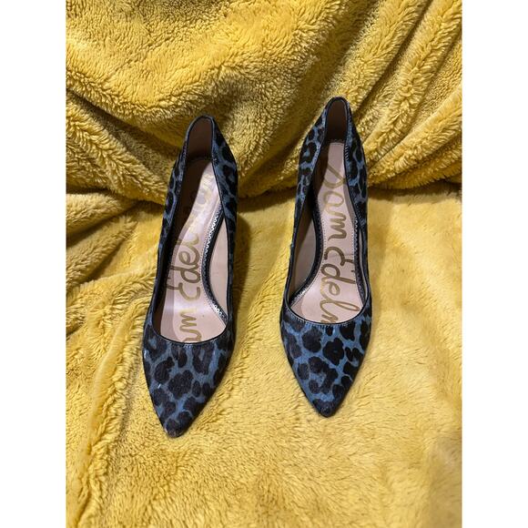 Sam Edelman Hazel leopard print pumps women’s 7.5 evening stilettos designer - Picture 1 of 7
